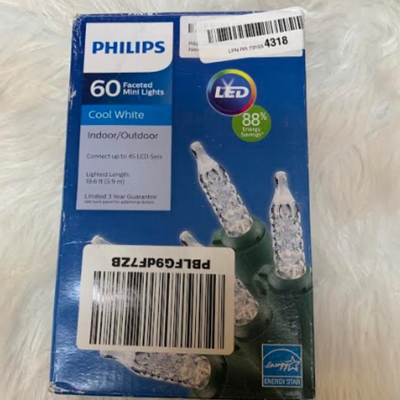 Philips Holiday New Philips Led Cool White Faceted 6 Mini Lights